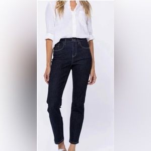 Judy Blue Mom Jean Dark Wash High Waisted Straight Tapered Leg 14W